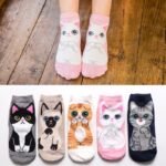 1-5-paires-chaussettes-courtes-en-coton-dessin-anim-3D-chat-chiot-chien-Animal-chaussettes-Harajuku