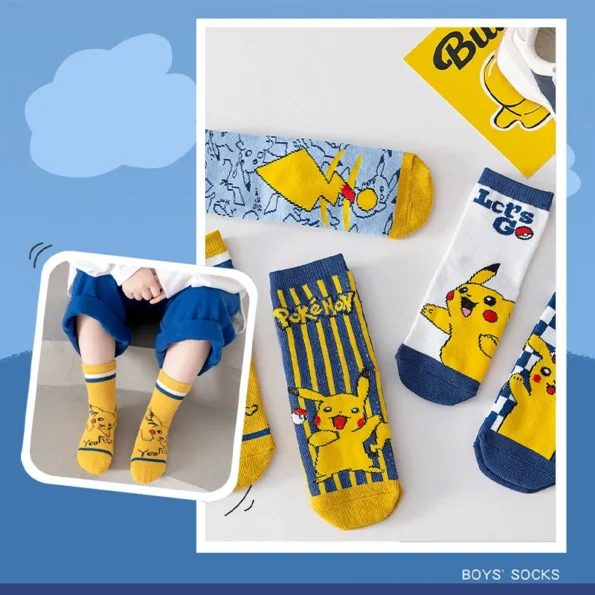 Chaussettes-en-coton-Pokemon-Pikachu-Anime-pour-enfants-b-b-s-gar-ons-et-filles-chaussettes-2