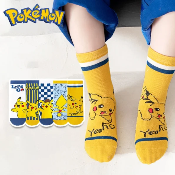 Chaussettes-en-coton-Pokemon-Pikachu-Anime-pour-enfants-b-b-s-gar-ons-et-filles-chaussettes