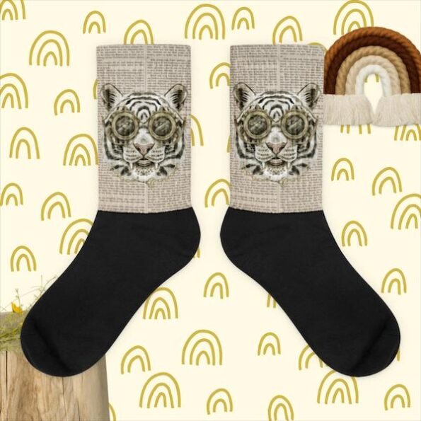 Chaussettes Femme 3D Noël - Motifs Animaux Mignons, Antidérapantes, Mi-mollets - Coton Chaud Pour Hiver