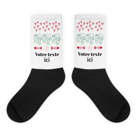 Chaussettes personnalisables Père Noël Chat