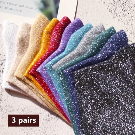 Chaussettes femme paillettes 3 paires