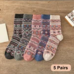 5 paires de chaussettes chaudes unisexe – Confort et chaleur d’hiver
