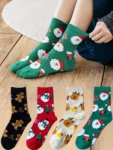 4 paires de chaussettes de noël femme drôle