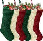 Chaussettes de Noël en tricot torsadé