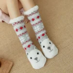 Chaussettes d'hiver thermique ours blanc