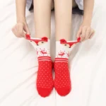 Lot 4 paires de chaussettes Noël pour femme – Chaudes et amusantes