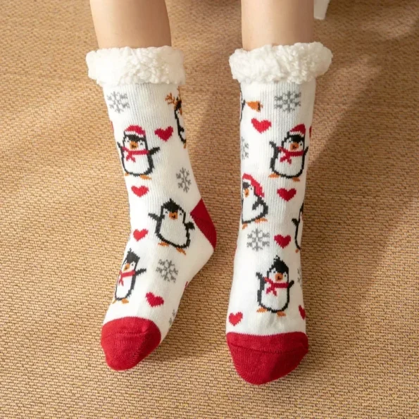 Chaussettes pingouins femme thermiques – Douces et originales