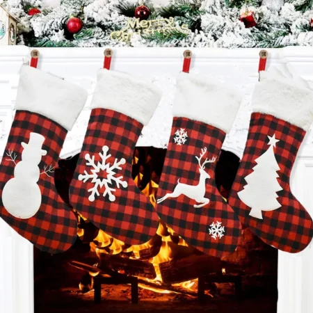 Chaussettes de Noël pour cheminée ou déco