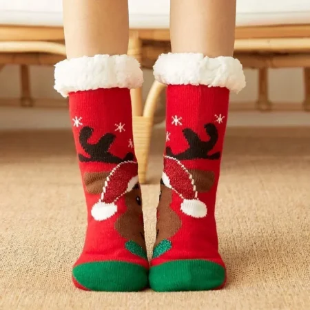 Chaussettes rembourrées Noël femme