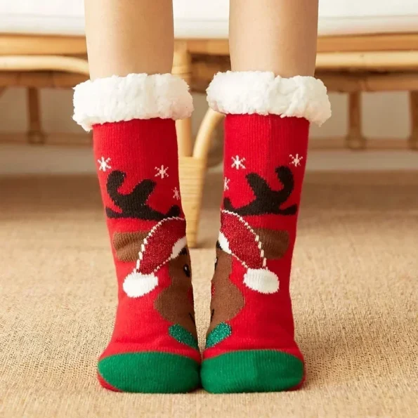 Chaussettes rembourrées Noël femme – Confort et esprit festif