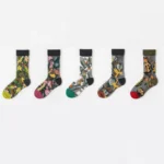 Lot de 5 paires de chaussettes femme transparentes à motifs
