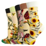 Lot de 5 paires de chaussettes femme transparentes à motifs