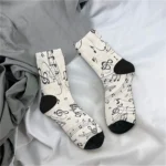 Chaussettes notes de musique colorées