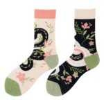Chaussettes fantaisie dépareillées serpent
