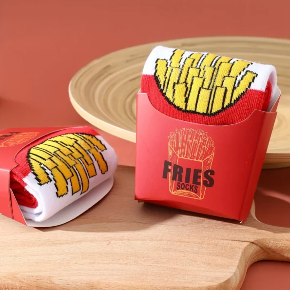 Chaussettes frites avec boîte