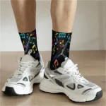 Chaussettes notes de musique colorées