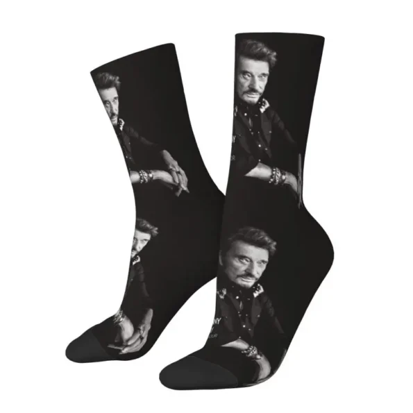 Chaussettes Johnny Hallyday unisexes extensibles