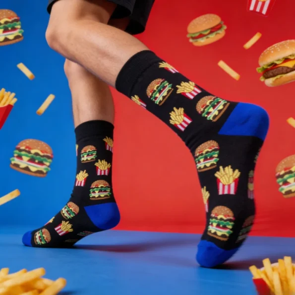 Chaussettes Burger frites