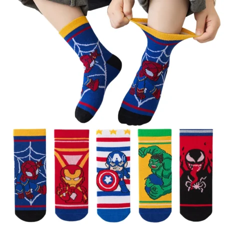 Chaussettes super héros enfant - Lot de 5 paires