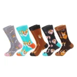Chaussettes Corgi pour femme lot de 5 paires