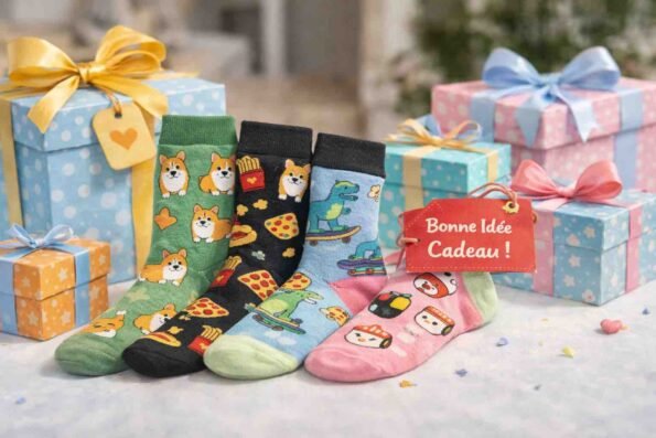 Chaussettes rigolotes - pourquoi elles font toujours un cadeau qui marche