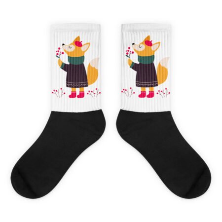 Chaussettes Renard illustré