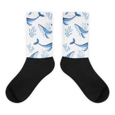 Chaussettes Baleines aquarelle
