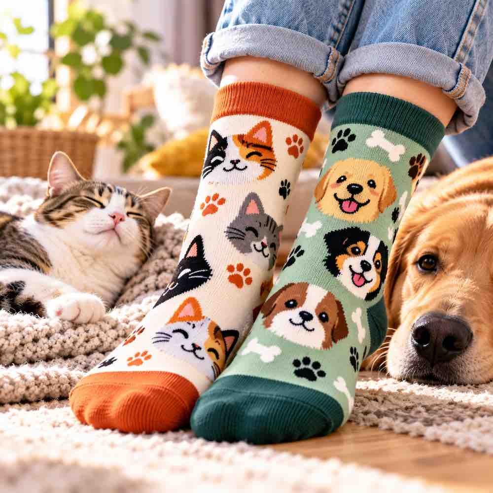 Chaussettes animaux originales et amusantes