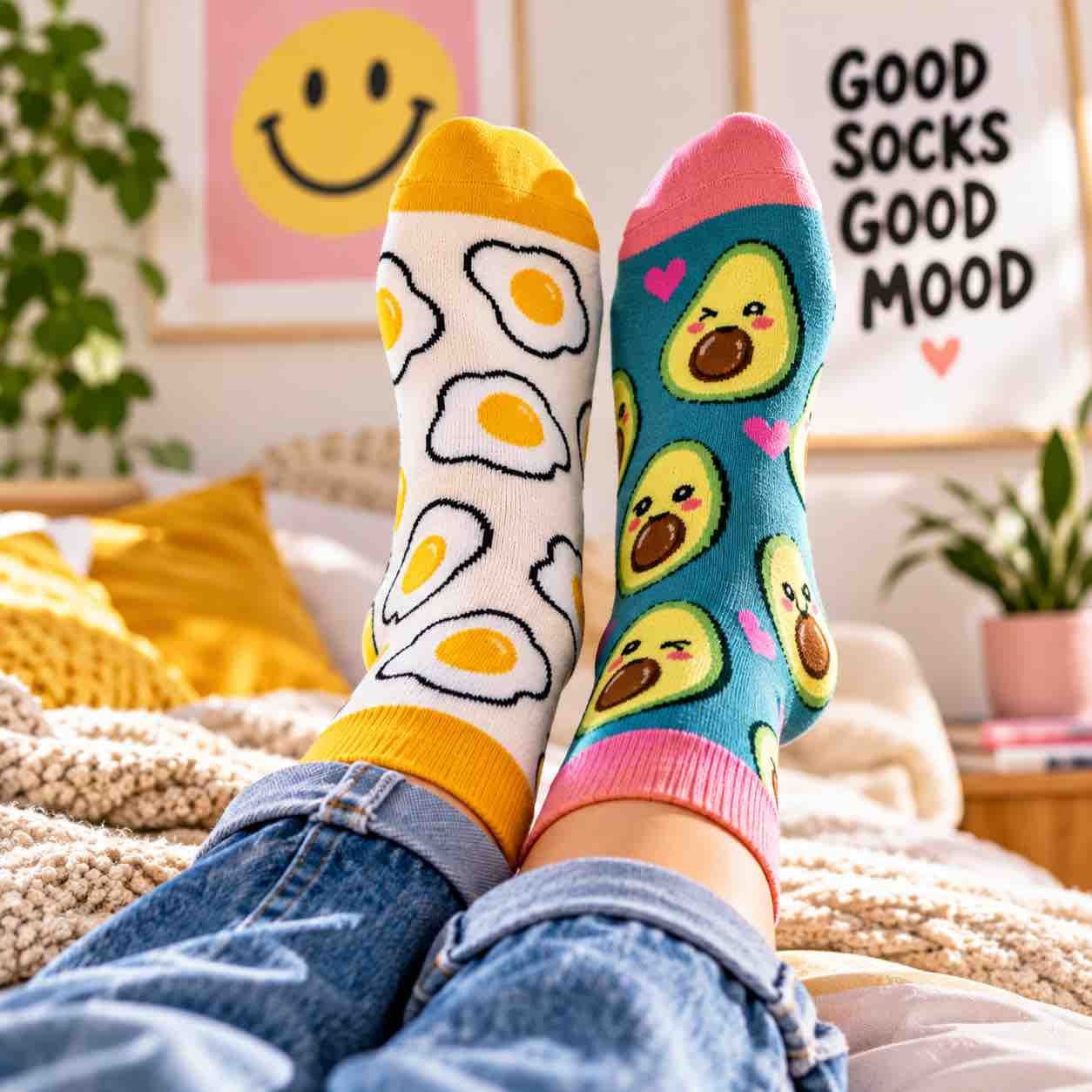 Tendance des chaussettes dépareillées