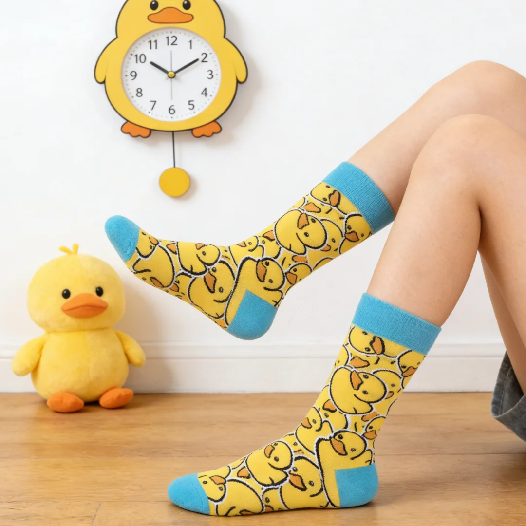 kf-Sb23c7280c5a44c5a864238862371ecdeN kf Sb23c7280c5a44c5a864238862371ecdeN Chaussettes Petits canards jaunes
